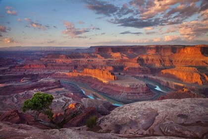 Moab: Helikoptertur i solnedgangen i Canyon Country