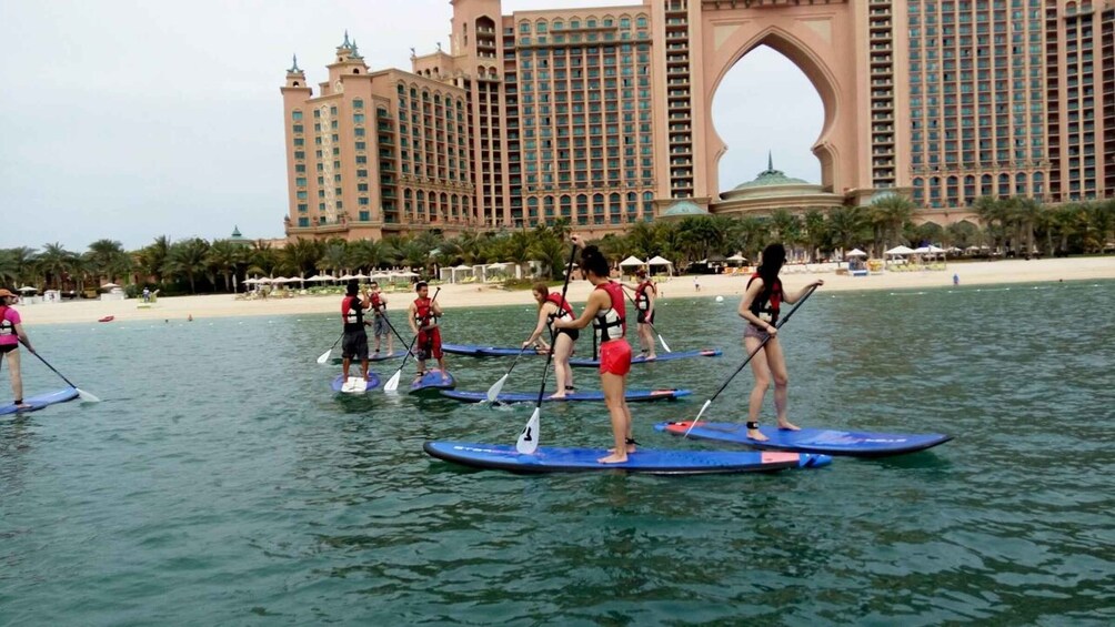 Picture 9 for Activity Dubai: Palm Jumeirah Paddle Boarding Tour