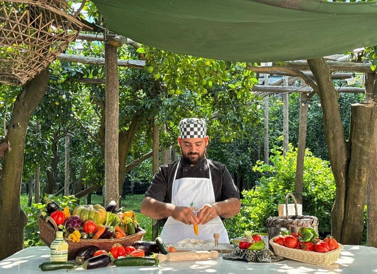 Picture 1 for Activity Sorrento: Authentic Italian Cooking Class in a Citrus Grove