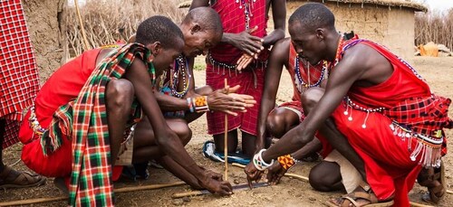 Maasai village visit and chemka hot-springs with hot lunch