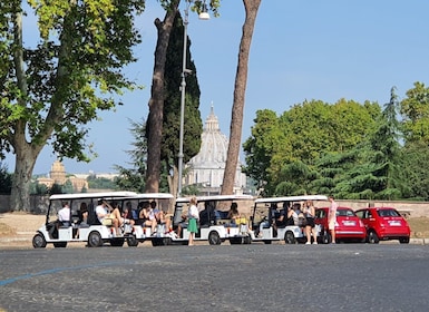 Rome: Stadstour per golfkarretje met gelato