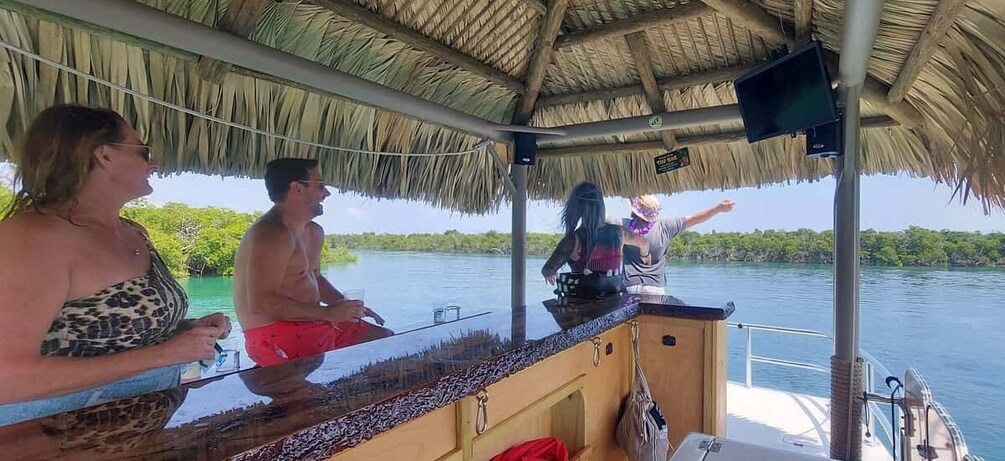 Picture 7 for Activity Key West: Private Tiki Bar Party Boat & Mini Sandbar