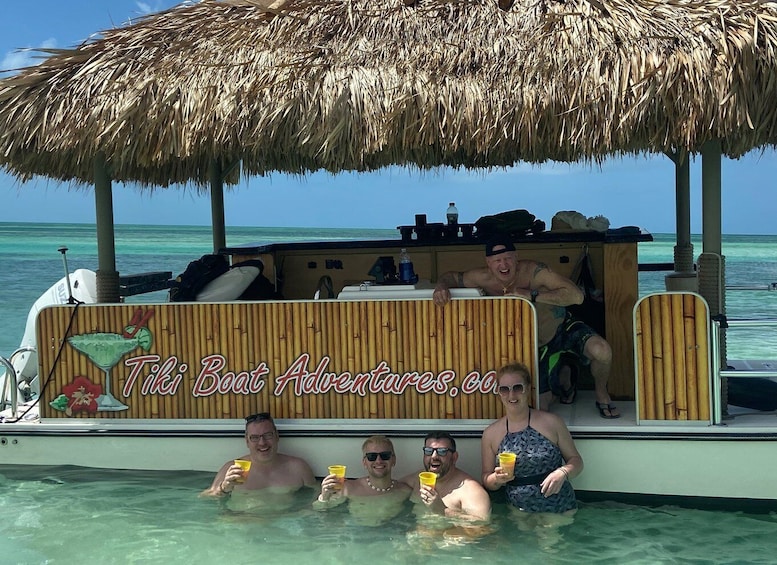 Key West: Private Tiki Bar Party Boat & Mini Sandbar