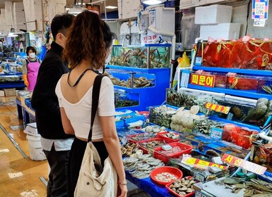 Seoul: Middag på fiskmarknaden i Noryangjin