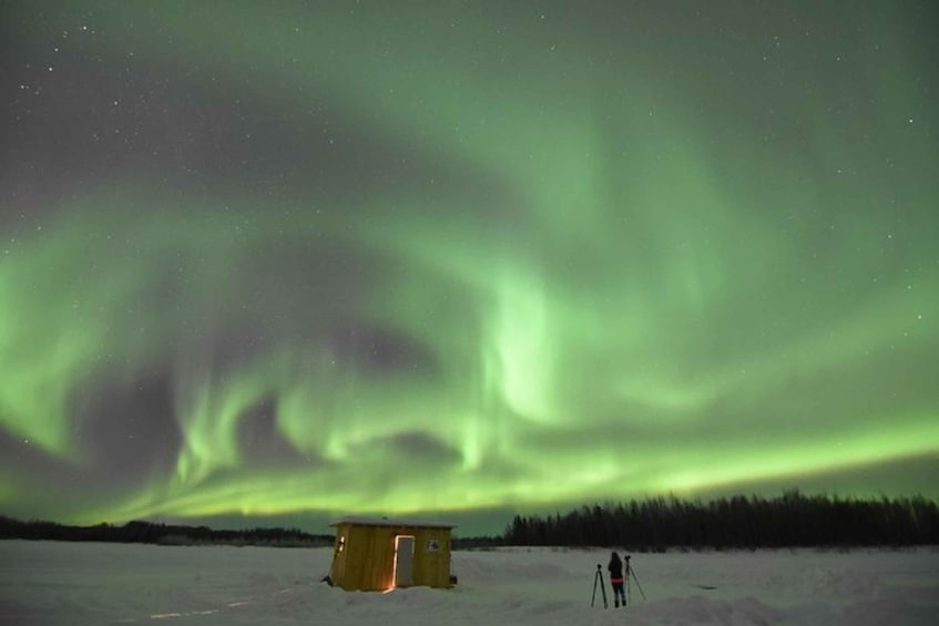 Picture 1 for Activity Chena Lake: Aurora Borealis Viewing & Ice Fishing Adventure