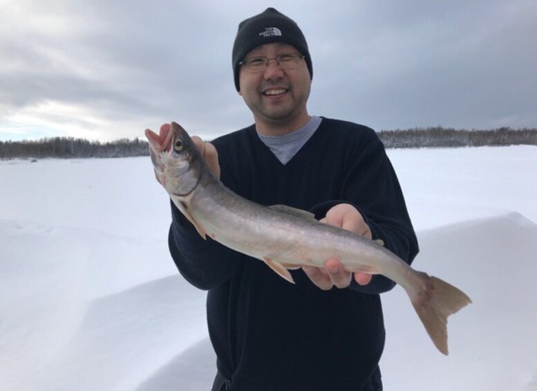 Picture 2 for Activity Chena Lake: Aurora Borealis Viewing & Ice Fishing Adventure