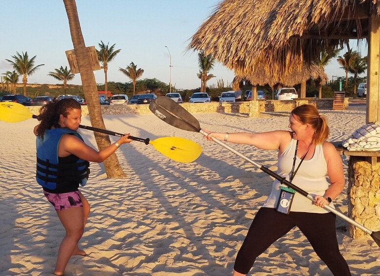 Picture 3 for Activity Aruba: Clear-bottom Kayak Guided Night Tour on Arashi Beach