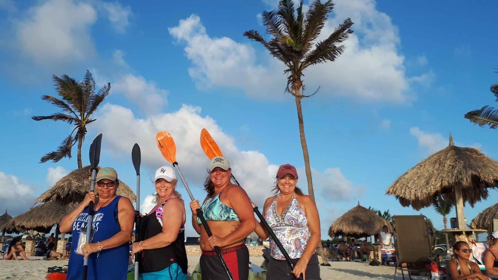 Picture 2 for Activity Aruba: Clear-bottom Kayak Guided Night Tour on Arashi Beach