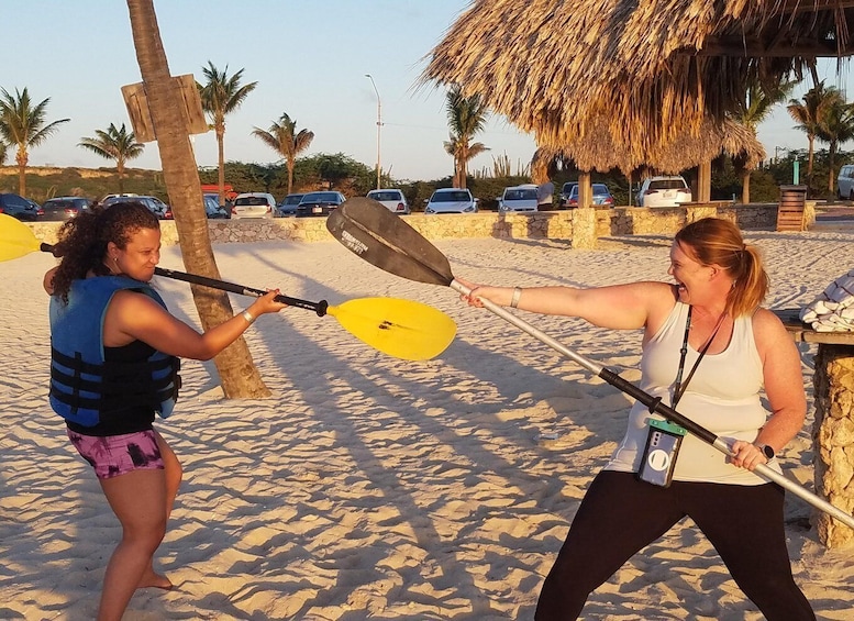 Picture 3 for Activity Aruba: Clear-bottom Kayak Guided Night Tour on Arashi Beach