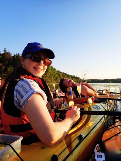 Picture 1 for Activity Stockholm: Sunset Archipelago Kayaking & Toast on the Water