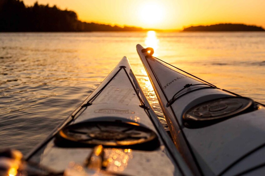 Picture 2 for Activity Vaxholm: Stockholm Archipelago Sunset Kayaking Tour and Fika