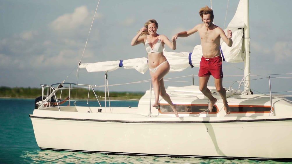 Picture 3 for Activity Bacalar: Private Sailboat Tour with Lagoon Swimming