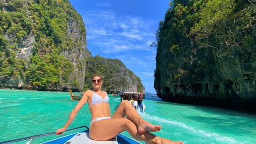 Von Krabi aus: Phi Phi Island Ganztägige private Schnellboot-Tour