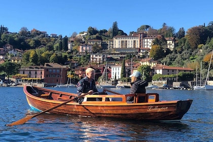 Bellagio : expérience d'aviron sur un bateau en bois d'époque sur le lac de...