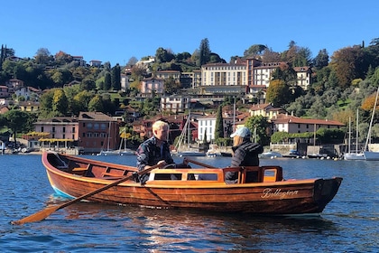 Bellagio : Expérience d’aviron de bateau en bois vintage sur le lac de Côme