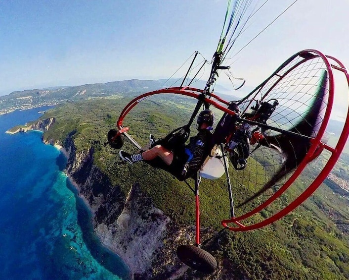 Vatos: Paramotor Flight over Corfu's Western Coastline
