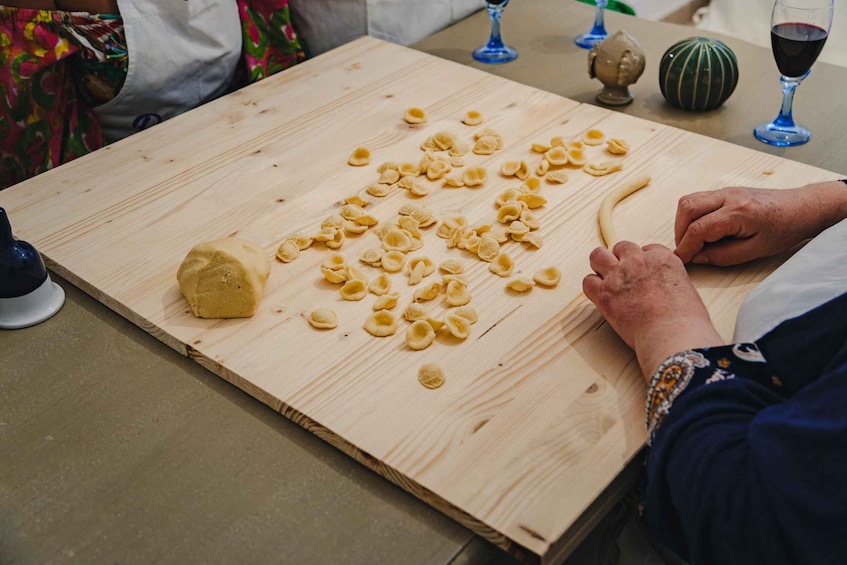 Picture 1 for Activity Polignano a Mare: Pasta Making Cooking Class with Drink