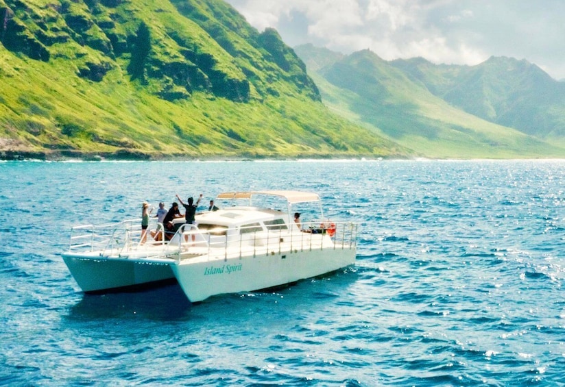 Picture 3 for Activity West O'ahu: Dolphin Watching and Snorkeling Catamaran Cruise