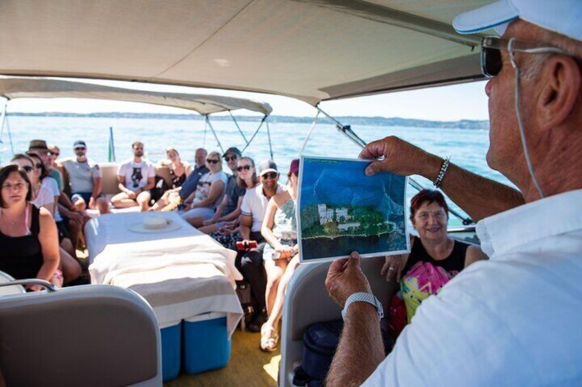 Motorboat Afternoon Guided Tour on Lake Garda with Wine and Snacks