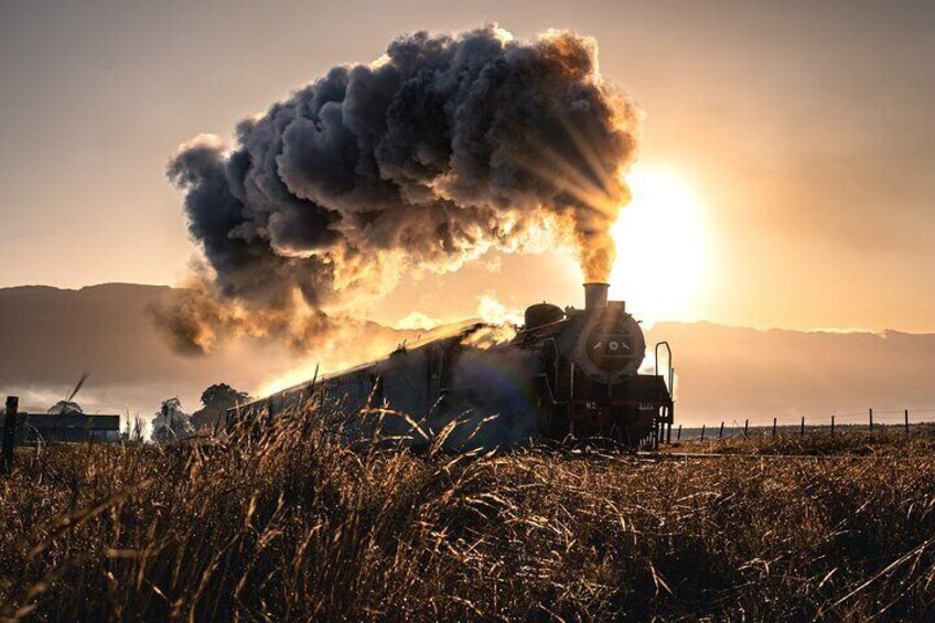 An early morning departure with one of our steam locomotives showing off!