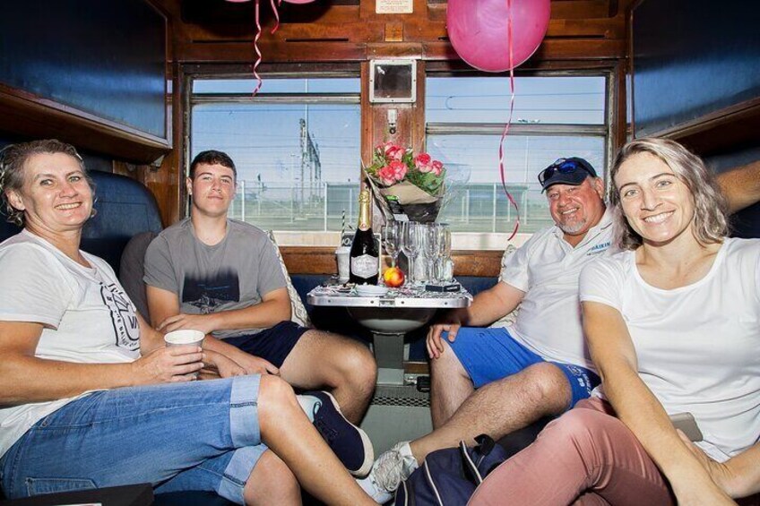 Guests with a birthday onboard spoiled with Sparkling Wine and Flowers.