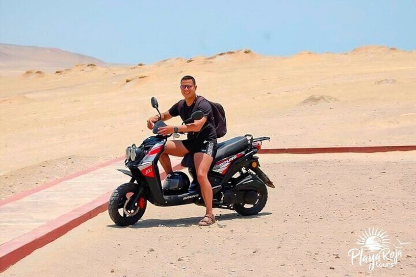 Scooter in Paracas National Reserve