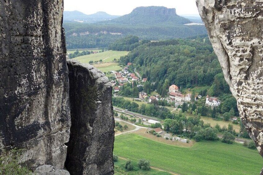 View to Königstein from Bastei