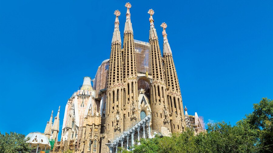 Landscape view of the Sagrada Familia