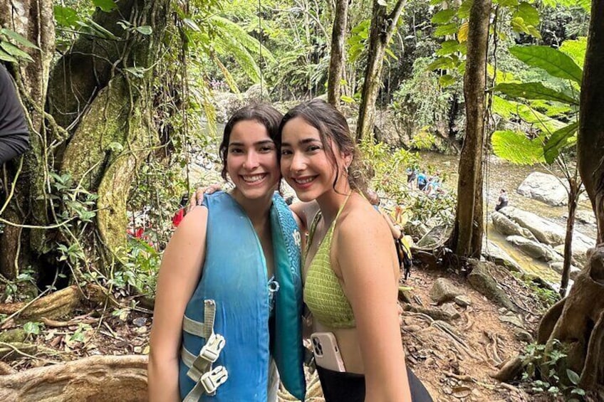 The Adventure in El Yunque Rainforest Waterslides, Waterfalls & Rope Swing 
