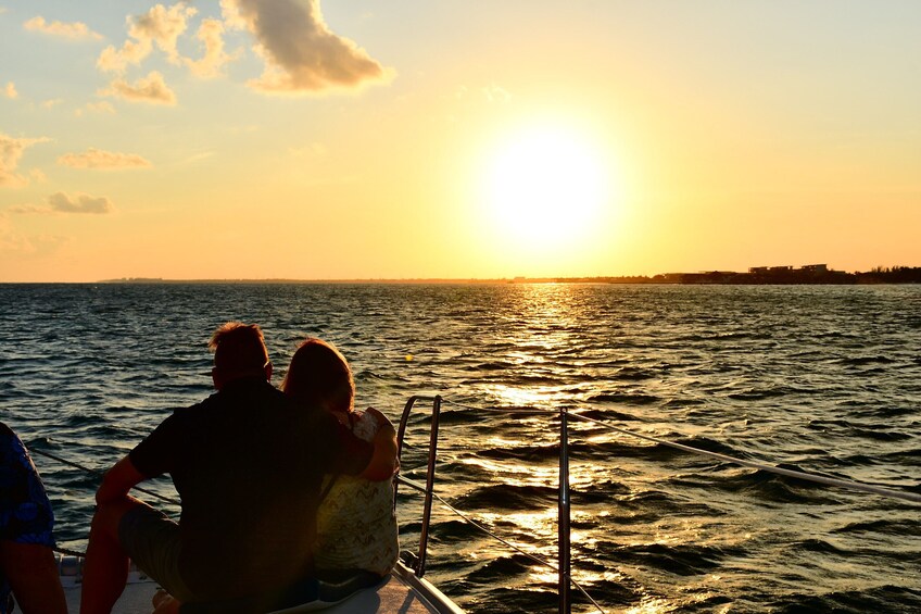 Sunset Catamaran & Deluxe Beach Dinner with Transportation In Riviera Maya