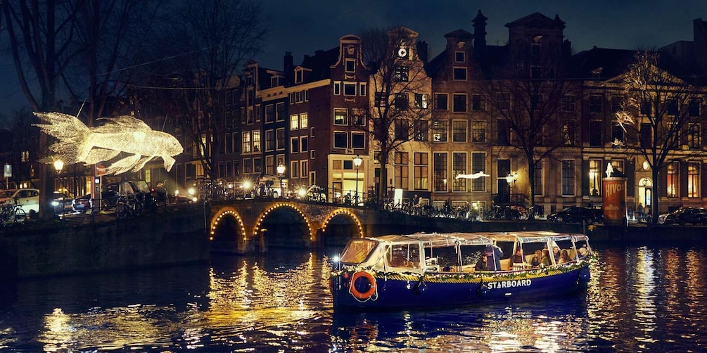 Picture 1 for Activity Amsterdam: Cozy Evening Canal Cruise With Open Bar Option