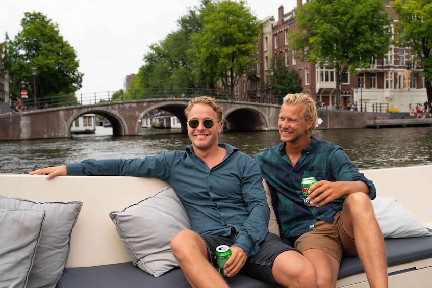 Picture 2 for Activity Amsterdam: Evening Canal Cruise with Unlimited Drinks