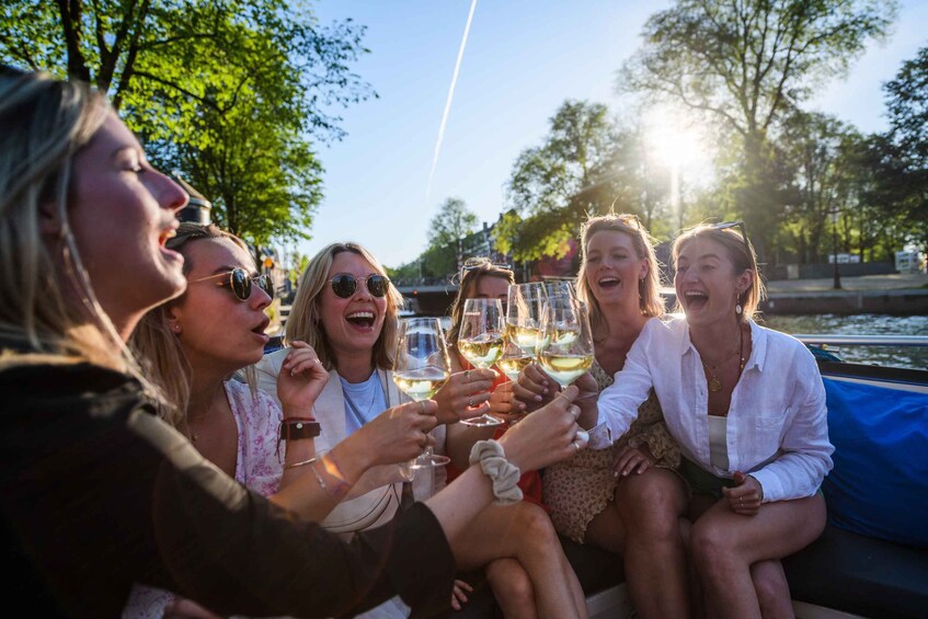 Picture 1 for Activity Amsterdam: Private Canal Booze Cruise with Unlimited Drinks