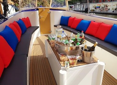 Amsterdam: Canal Booze Cruise med mulighet for ubegrenset antall drinker