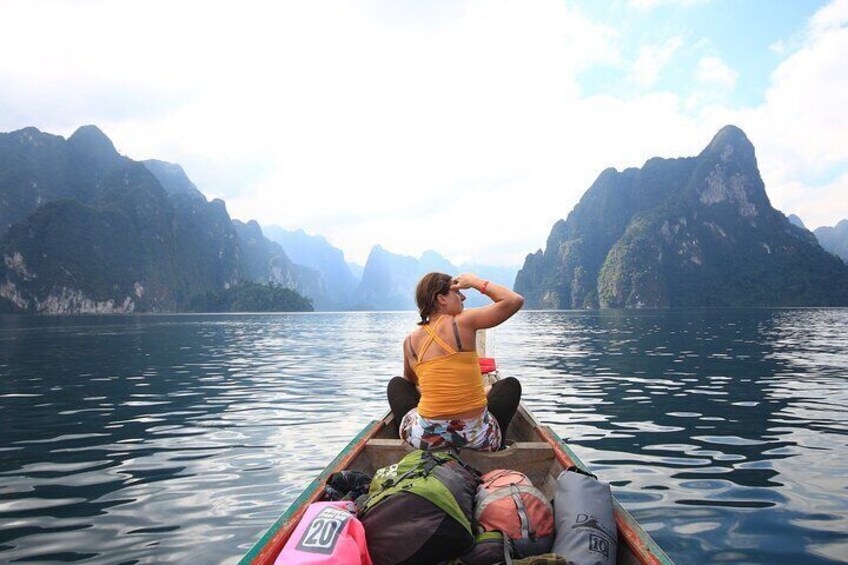 Enjoy sighting sceneries of the lake on the boat