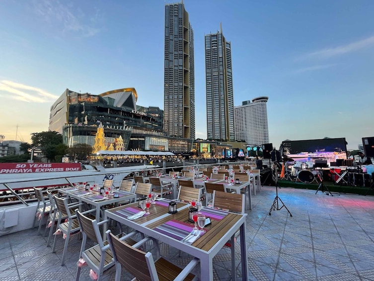 Night River Cruise with wine on the Chao Phraya