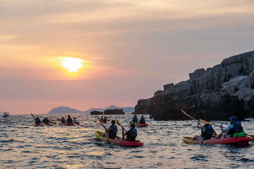 Picture 6 for Activity Dubrovnik: Sunset Sea Kayaking Tour with Fruit Snack & Wine