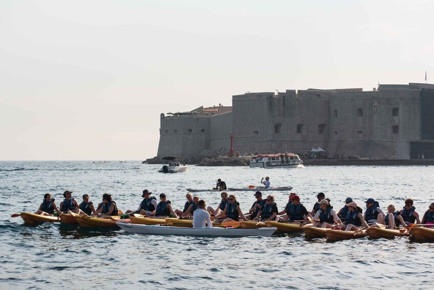 Picture 5 for Activity Dubrovnik: Sunset Sea Kayaking Tour with Fruit Snack & Wine