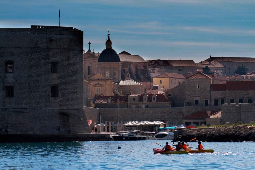 Picture 9 for Activity Dubrovnik: Sunset Sea Kayaking Tour with Fruit Snack & Wine