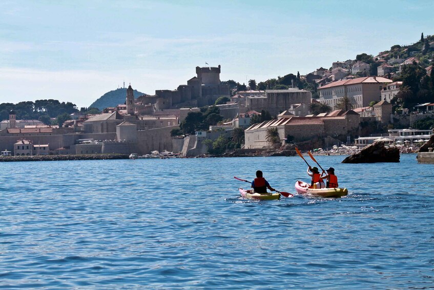 Picture 7 for Activity Dubrovnik: Sunset Sea Kayaking Tour with Fruit Snack & Wine