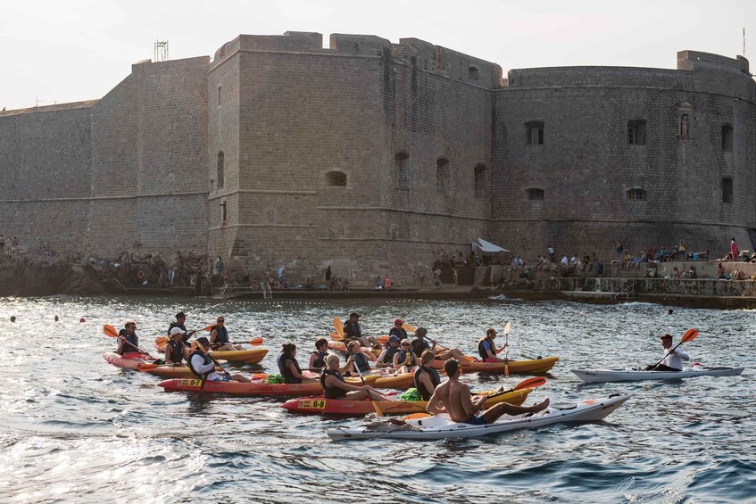 Picture 4 for Activity Dubrovnik: Sunset Sea Kayaking Tour with Fruit Snack & Wine