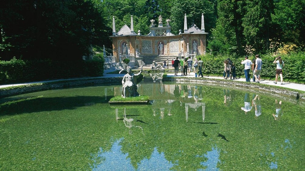 Tourists on tour of Salzburg