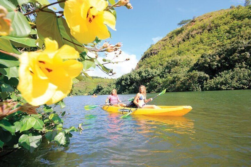 Secret Falls Kayak Hike in Kauai