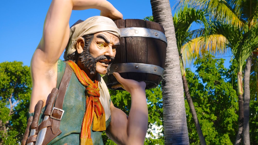 Statue of a pirate in Turks and Caicos