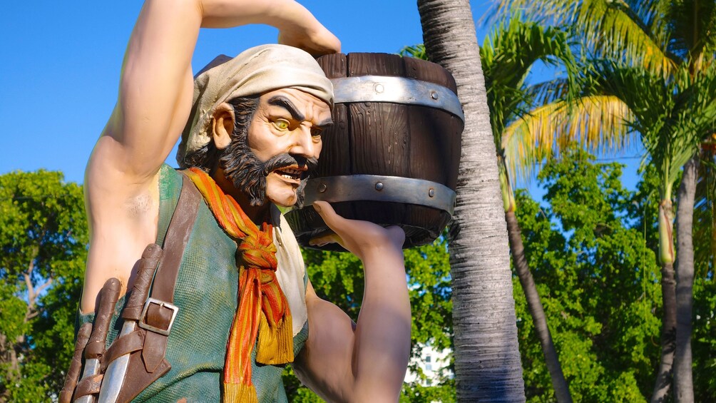 Statue of a pirate in Turks and Caicos