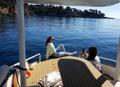 From Juan les Pins: Private French Riviera Solar Boat Cruise