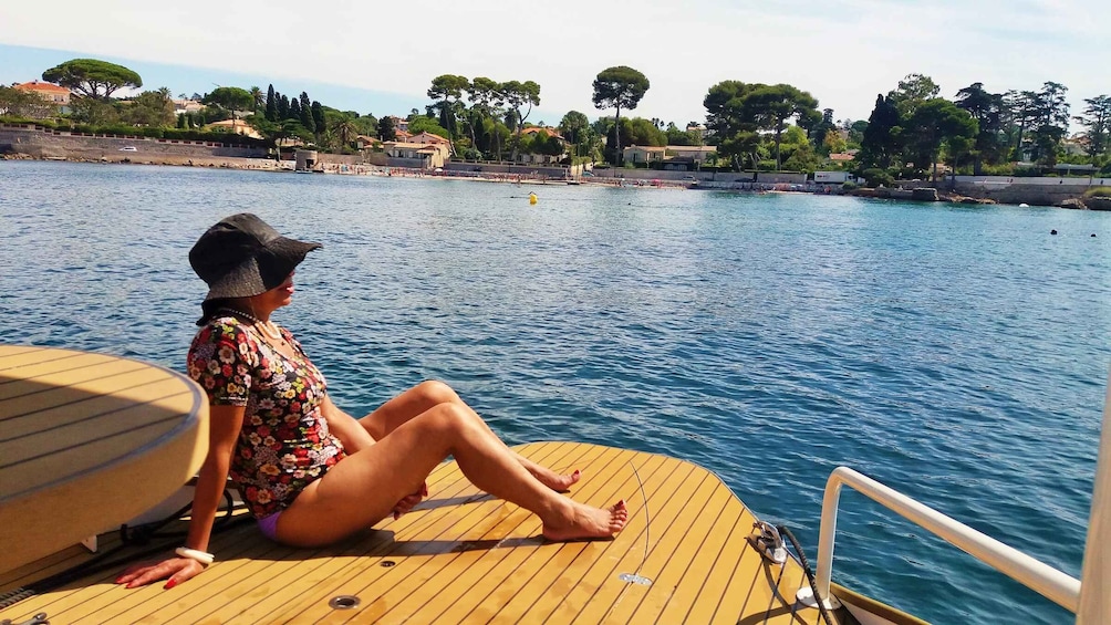 Picture 1 for Activity From Juan les Pins: Private French Riviera Solar Boat Cruise