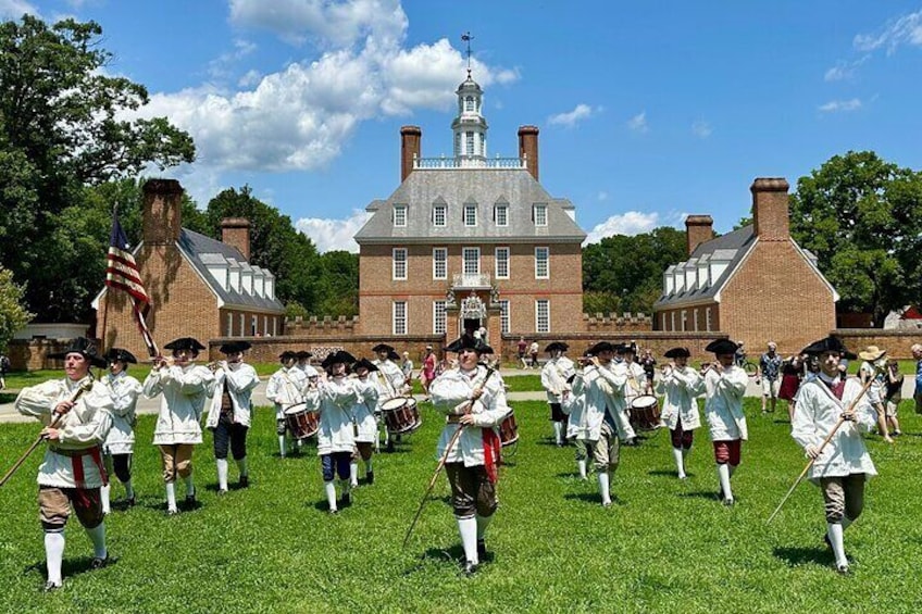 Colonial Williamsburg's Governor's Palace with our Fife & Drums