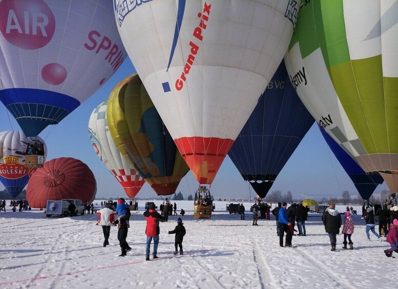 Picture 2 for Activity Kraków: Hot Air Balloon Flight with Champagne