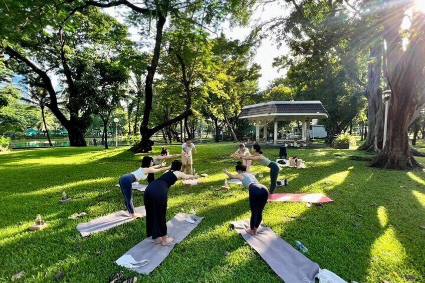 Energizing Yoga in the Park from Thailand 